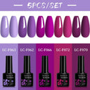 LILYCUTE 4/5Pcs/Set 7ML Nude Pink Gel Nail Polish and Translucent Jelly Nail Art Gel Semi Permanent Soak Off Design Manicure Set