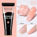 LILYCUTE 1Pc Quick Extension Gel Nail Nude Pink Glitter Building Acrylic Semi Permanent Soak Off UV LED Polish Nail Art Varnish