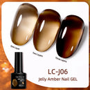 LILYCUTE 7ML Jelly Amber Gel Brown Winter Crystal Nail Polish Translucent Color Nail Art Gel Permanent UV Gel Polish Varnish
