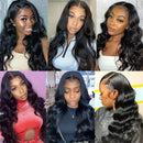 200% Real Density Body Wave ≥98% Human Hair Wig 13x6 HD Transparent Lace Front Wigs For Women 13x4 360 Pre Plucked Lace Frontal