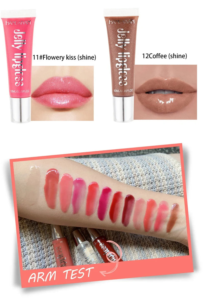 Jelly Lip Gloss Moisturising Lipstick Sexy Lip Oil Plumping Non-Sticky Long Lasting Repairing Primer Lip Balm Care Cosmetics