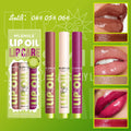 3pcs/set Press Lipstick Solid Lip Gloss Long-lasting Easy Color Moisturizing Lip Gloss Pearl Mirror Lip Gloss