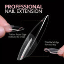 120Pcs Full Cover Press On Nail Tips Stiletto Almond Square Coffin French False Fake Soak Off Gel Nail Extension Tips Capsule