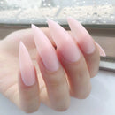 24Pcs Artificial Press On Fake Nail With Jelly Glue Super Long Ballerina Coffin False Nail DIY Wine Red Finger Tip Manicure Tool