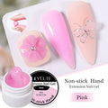 LILYCUTE 8ml Clear Non Stick Hand Solid Extension Nail Gel Polish Carving Flower Construction Nail Art Gel Acrylic Hard Varnish