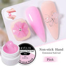 LILYCUTE 8ml Clear Non Stick Hand Solid Extension Nail Gel Polish Carving Flower Construction Nail Art Gel Acrylic Hard Varnish