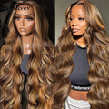Highlight Body Wave Wigs Human Hair 13x6 HD Lace Frontal Wig Honey Blonde 13x4 Lace Front Wig For Women Glueless Wig Pre Plucked