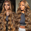 Highlight Body Wave Wigs Human Hair 13x6 HD Lace Frontal Wig Honey Blonde 13x4 Lace Front Wig For Women Glueless Wig Pre Plucked