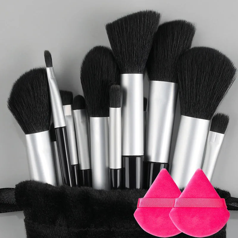 New 13PCS Makeup Brushes Set Super soft EyesShadow Lip Contouring Brush Loose Powder Concealer brochas de maquillaje Makeup Tool