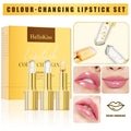 3pcs Lipstick Set Flower Jelly Crystal Clear Long Lasting Lips Color Change Pink lip gloss Cosmetics