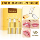 3pcs Lipstick Set Flower Jelly Crystal Clear Long Lasting Lips Color Change Pink lip gloss Cosmetics