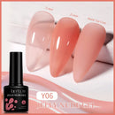 LILYCUTE 7ML Jelly Amber Gel Nail Polish Autumn Nail Art Bloom Leopard Pattern Nail Gel Semi Permanent UV Gel Polish Varnishes