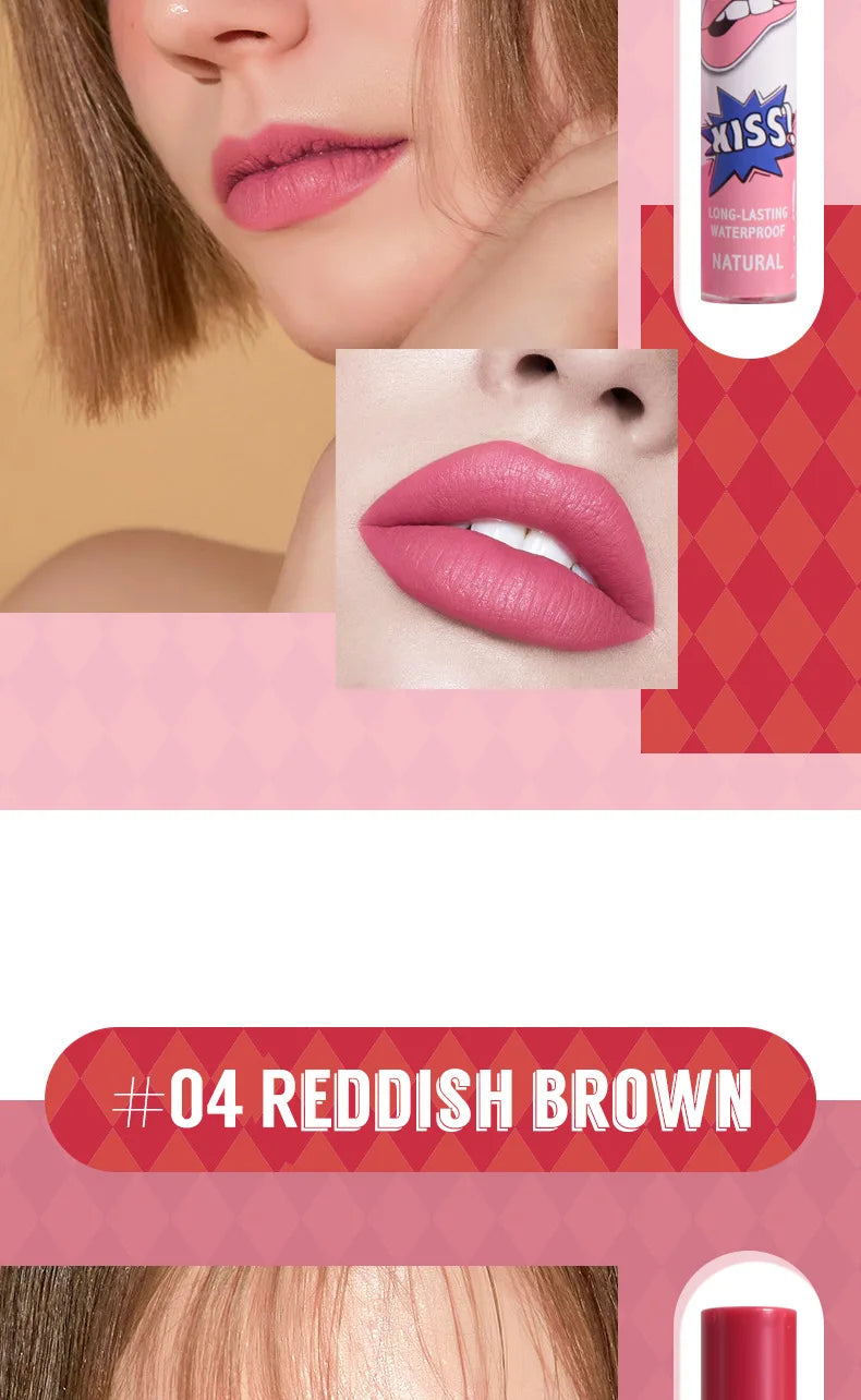 6 Colors Tattoo Magic Color Lip Stain Lip Tint Long Lasting Waterproof Lipstick Sets for Women Peel Off Colored Matte Sexy Color