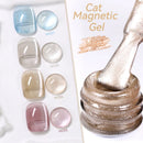 LILYCUTE 7ml Glass Cat Magnetic Nail Gel Polish Semi Permanent Soak Off UV Gel Crystal Varnis Nail Art Manicure