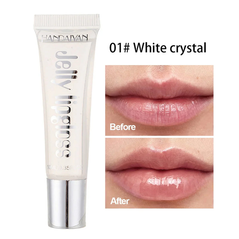 Jelly Lip Gloss Moisturising Lipstick Sexy Lip Oil Plumping Non-Sticky Long Lasting Repairing Primer Lip Balm Care Cosmetics