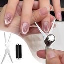Double-head French Nail Art Magnet Set 3D Strong Cat Eye Magnet Nail Art Gel Polish DIY V-Shaped Effect Manicure Magnetic Tool