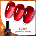 LILYCUTE 7ML Jelly Amber Gel Nail Polish Autumn Nail Art Bloom Leopard Pattern Nail Gel Semi Permanent UV Gel Polish Varnishes