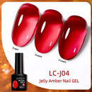 LILYCUTE 7ML Jelly Amber Gel Nail Polish Autumn Nail Art Bloom Leopard Pattern Nail Gel Semi Permanent UV Gel Polish Varnishes