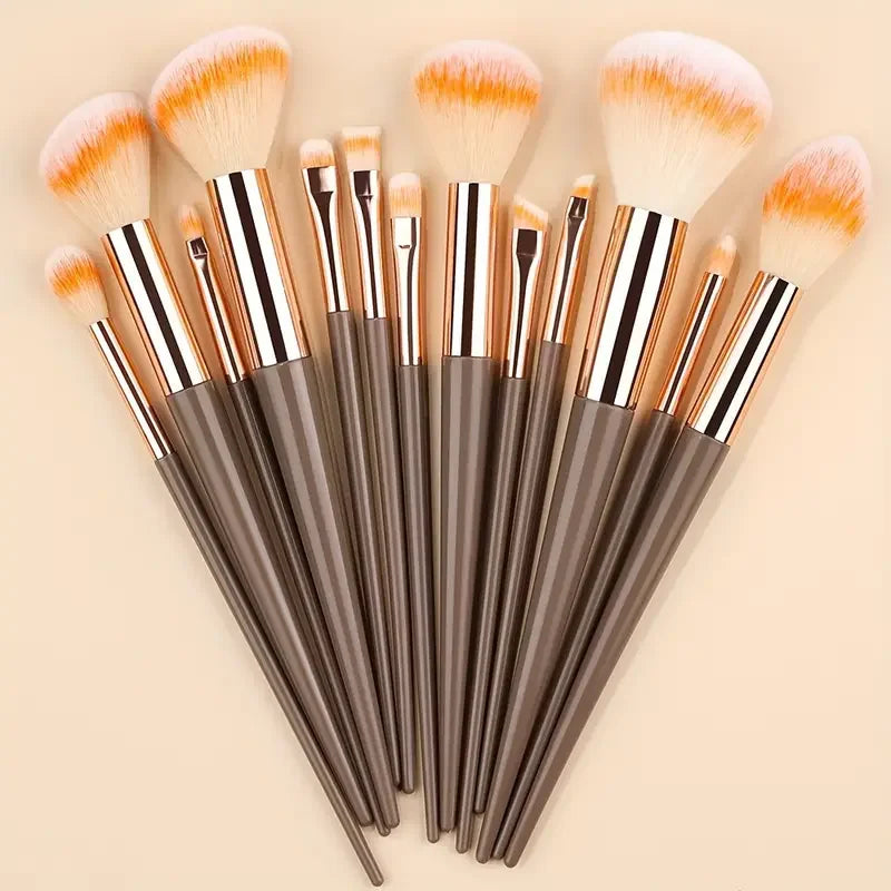 NEW13PCS Makeup Brush Set Eye Shadow Highlighter Concealer Brush Blush Loose Powder Brush Blending Soft Fluffy Women Beauty Tool