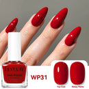 LILYCUTE 7ml Red Glass Bottle Water-Based Peel Off Nail Polish Quick Drying No Need of Lamp Glitter Nail Art Varnish