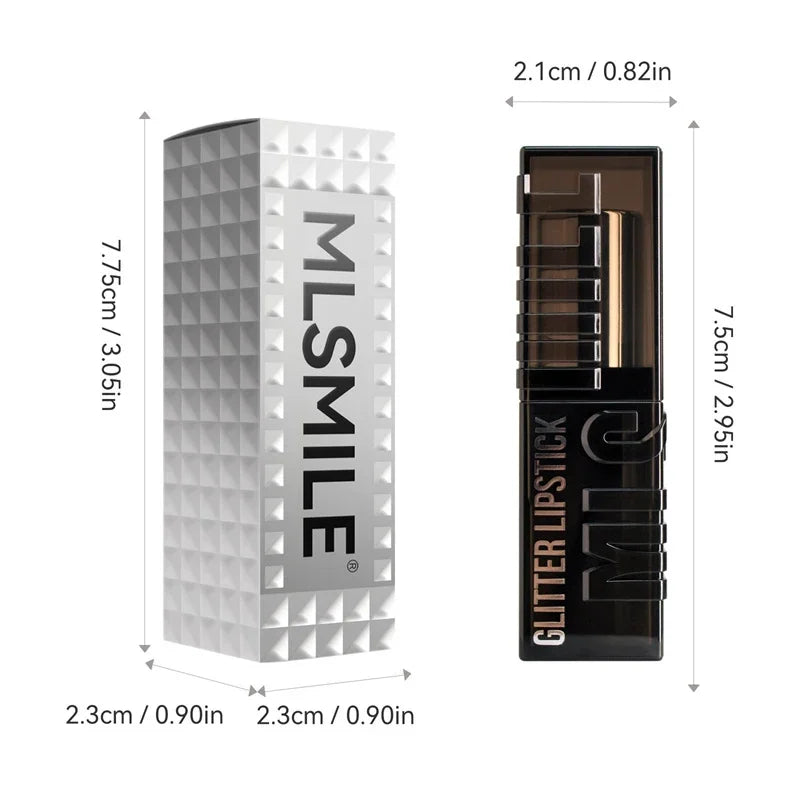 6 Color Glitter Lipstick Flash Lasting Easy Color Diamond Lipstick Waterproof Moisturizing Metallic Pearlescent Sexy Lips Makeup