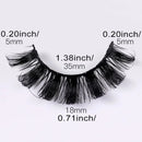 4 pairs of Russian striped eyelashes, fluffy artificial handmade eyelashes, 3D Russian roll style false eyelashes