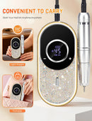 DianaBeauty 45000RPM Electric Nail Drill Machine Rechargeable Nail Polisher Portable Nail File For Gel Nails Remover Manirure