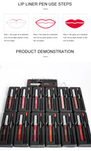13 color lusterless liquid lipstick+lipliner set lip color makeup velvet lip color long-lasting waterproof VERONNI cosmetics set