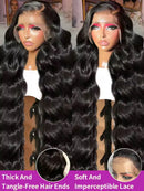 40 42 Inch Body Wave Human Hair Wigs 250% Density 13x6 HD Lace Front Human Hair Wig 5x5 Gluless Lace Closure Wig Preplucked