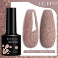 LILYCUTE 7ml Glitter Gel Nail Polish Autumn Winter Colorful Sparkling Laser Semi Permanent Soak Off UV Gel Nail Art Varnish