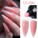 LILYCUTE Nail Extension Gel 10ML Semi Permanent Bright Pink UV Hard Gel Nails Finger Prolong White Clear Nude Gel Nail Polish