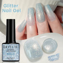 LILYCUTE 7ml Glitter Nail Gel Polish Sequins Colorful Shinning Gel Varnish Nail Art Semi Permanent Soak off Manicure UV LED Gel