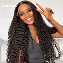280% Density Burmese Curly Human Hair Wig 13x4 HD Transparent Lace Frontal Wigs Pre Plucked Rem Burmese Human Hair Wigs 32 inch
