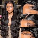 250 Density Body Wave 13x6 13x4 HD Lace Frontal Wigs Pre Plucked 100% Human Hair Brazilian 42 Inch 360 Full Lace Front Wig Black