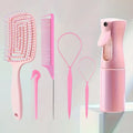 5/6 Pcs Comb Set Detangling Hair Brush Curly Hair Curved Rat Tail Comb Set Edge Hair Brush Curly Hair Brush Hair Salon Tools