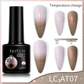 LILYCUTE 7ML Auroras Thermal Gel Nail Polish Purple Glitter Temperature Color Changing Semi Permanent Soak Off UV Nail Art Gel