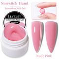 LILYCUTE 1Pc Quick Extension Gel Nail Nude Pink Glitter Building Acrylic Semi Permanent Soak Off UV LED Polish Nail Art Varnish