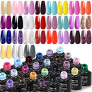 LNWPYH 2Pc Gel Nail Polish Kit Professional Glitter Nail Gel Polish Semi Permanent Soak Off UV Nail Art Gel Varnish Nail Art Set