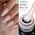 LILYCUTE 7ml Glitter Rose Gold Rubber Base Gel Nail Polish Nude Semi Permanent Soak Off UV LED Varnish DIY Nail Art Manicure