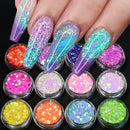 24pcs/Set Sparkly Holographic Fine Sugar Nail Powder Diamond Chrome Pigment Dust For Gel Polish Glitter Manicure Accessories