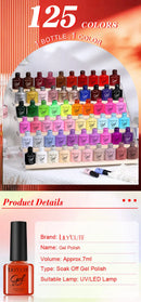 LILYCUTE 7ML Fluorescent Color Series Gel Nail Polish Neon Semi Permanent UV LED Gel Nail Art Soak Off Varnish Design Manicure
