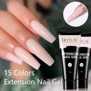 LILYCUTE 15ml Milk White Quick Extension Gel Nail Polish Soak Off UV LED Pink Gel Nail Polish Construction Gel For Fake Nail