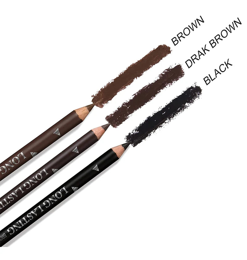 6/12Pcs Eye Brow Pencil Waterproof Professional Women Eye Makeup Pen Easy Color Natural Black Brown Cosmetic Beauty Eyebrow Tool