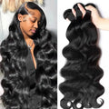 100% Human Hair Brazilian Weave Body Wave 30 40 Inch Virgin 3 4 Bundles Raw Extensions Loose Natural Black Tissage Crochet Remy