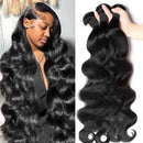100% Human Hair Brazilian Weave Body Wave 30 40 Inch Virgin 3 4 Bundles Raw Extensions Loose Natural Black Tissage Crochet Remy