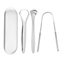 Premium 1pcs/3pcs Metal Tongue Scraper Cleaner for Adults & Kids Portable Stainless Steel Tongue Scrapers Brushes for Removing