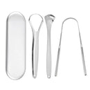 Premium 1pcs/3pcs Metal Tongue Scraper Cleaner for Adults & Kids Portable Stainless Steel Tongue Scrapers Brushes for Removing