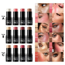 4-Pack CC Sticks Long-Lasting Highlighter Blush Contour Waterproof Makeup Sticks Ideal for Beginners Women Shiny Look Multifunct