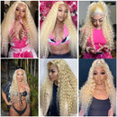Water Wave Blonde Human Hair Bundles 613 Water Wave Human Hair Bundles 8-30 inch 100g/pc Brazilian Virgin Hair 1/3/4pcs Bundles