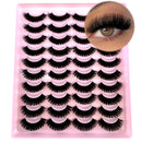 2023 New 20 pairs natural long 3D mink false eyelashes fake lashes makeup kit Mink Lashes extension eye lashes short eyelashes